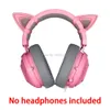 Écouteurs 1 paire Kitty Cat Ears Pink Verpe Green pour Razer Kraken V2 Special / Kraken 2019 / Kraken TE /7.1 V2 HeadSesets