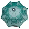 Combo 420 trous parapluie filet de pêche poisson parapluie Cage automatique pliant filet à poisson main lancer filet pêche Cage couverture Cage crevettes Cages