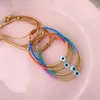 Strang Reisperlen Armband Auge Originalität Individualität Mode Handstrickspleiß Farbe Böhmu verstellbare Perlen