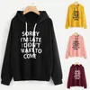 Kvinnors hoodies kvinnor tröja tryck o-hals bokstav pullover jumper toppar hoodie bomull casual skjortor kort ärm atletisk