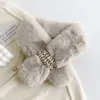 Korean version of winter imitation otter rabbit double-sided plush thickened scarf women's warm fur neck cover shawl