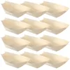 Bowls 120 Pcs Ship Shape Wood Chip Bowl Sushi Boat Container Disposable Plates Type Pine Tray Serving Containers Dessert