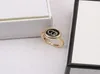 Mieszane proste najwyższej jakości 18 -krotnie złota marka Pierścienia C podwójna litera pierścienia pasmo vintage małe słodkie wiatr mężczyźni kobiety projektantka mody 8306590