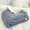 Soft Plaid Blanket Warm Fleece Winter Blankets for Adults Kids Solid Sofa Bed Cover Duvet Plush Winter Throw Bedspread for Beds 231225