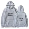 Men's Hoodies Custom LOGO Diy Text Couple Friends Family Design Image Print Clothing Sports Leisure Harajuku Sweater Size M-4XL