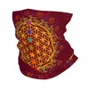 Beret Flower of Life Neck Gaiter Mężczyźni Kobiety UV Ochrona Zimowa mandala geometryczny wzór chusty szalik do jazdy na rowerze