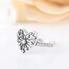 Autentisk Sterling Silver Love Heart Ring för CZ Diamond Wedding Jewelry For Women Girl Girl Gift Designer Rings med Original Box Set Factory Wholesale