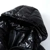 Parkas pour hommes Doudoune noire hommes hiver imperméable vestes bouffantes manteau mâle mode vêtements d'extérieur décontractés couleur unie brillant vers le bas manteau chaud J231225