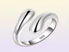 Yhamni 100 Oryginalne 925 srebrny rozmiar pierścienia srebrnego Regulowany kropla wodna Otwarta Pierścień dla kobiet z pudełkiem prezentowym HR0128480441