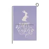 Drapeaux de bannière Drapeau de jardin de lapin de Pâques double taille 125 x 18 pouces Décoration extérieure de maison de lapin de printemps en toile de jute6120322 Dro Dhzp2