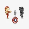 Colliers de bijoux de créateurs pour femmes, cadeau de mode, bracelets, bagues, bricolage, Pandoras Thor's Hammers Captains Americas Shields Charm Duo Collier Boucles d'oreilles Ensemble