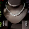 Orecchini collana HIBRIDE di alta qualità in marchesa CZ CZirconia cubica Cubic Wedding e set di gioielli da ballo da ballo Bijoux N-1280281Z