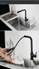 Kitchen Faucets Black Pull Out Sink Faucet Deck Mounted Stream Sprayer Mixer Tap Bathroom Cold