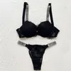 Women Fashion Plus Size Bra Panty 2 Piece Push Up Sexy Underwear Briefs Set Letter Lingerie Y231222 Y31