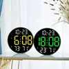 Väggklockor digital väckarklocka Tid Datum Vecka Temperatur Display Väggmonterad elektronisk för Home Farmhouse-kontor