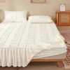 Kategori A Mamma och baby rå bomull förtjockad sojabönt quiltad säng kjolskyddsskydd monterad ark sängöverdrag madrass 231222