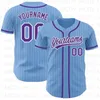 Custom Neon Green Black Pinstripe Purple Baseball Jersey 3D Printed for Men and Women Casual Team Shirts Unisex Tops 231225
