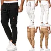 Herrenhosen Sport Männer lange Sommer Fracht Casual Jogger Fashion Kurzjogging Sportsatin