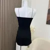 Tank da donna Donne Donne Nero Lace-Up Crop Top Vintage Y2K 2023 Camisole Fashion Streetwear Corset Off Otch Otch Emo 2000 Abiti