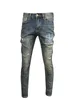 Herren Jeans Retro Retro zerfetzt erschwingliche luxuriöse modische strecke schlanke füge hochwertige gedruckte gewaschene casoshosener