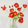 Fiori decorativi QSM 59 cm STEM lungo Poppie artificiali Poppies Forta di seta in plastica Disposizione per la casa decorazione floreale bouquet floreale