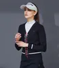 Jackets New Spring Autumn Golf Long Sleeves Knit V Neck Zip Jacket for Women Unisex Fashion Skull Design Golf Sweater Outwear Cardigan