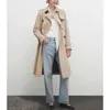 Trench Coats Femme Femmes Brown Commuter rétro Rétro classique Mid-Longser Breaker Long Coat