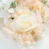 Dekorativa blommor Bröllopssimulering Flower Wall Bakgrund Plast Rose Artificial Arch Cinema Decoration