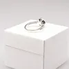 REAL 925 Sterling Silver Cz Diamond Ring med original Box Set Fit Style Wedding Ring Engagement Jewelry for Women Girls