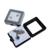 6Pcs Loose Diamond Jewelry Storage Box Metal Gemstone Display Organizer Pendant Stone Beads Gems Gift Packaging Silver Black 231225