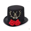 Bérets largeur top hat costume adulte steampunk fedora cap groupe de fête magiciens