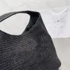 Sac de designer tricoté en paille fourre-tout fourre-tout fourre-tout sacs à provisions pochette sacs de plage d'été grands sacs à main de luxe panier fourre-tout sac shopping lettre sac à main sous les bras