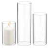 Candle Holders Glass For Pillar Candles Shade Birthday Decoration Girl Open Ended Tube Shades