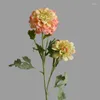 Dekorativa blommor 5 datorer artifcial rosa dahlia simulering siden el bordsdekoration oragne vit korg diy