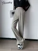 Женские брюки Yitimoky с высокой талией, женские костюмы весна-лето 2023, широкие офисные женские элегантные повседневные брюки
