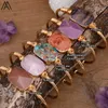 Gemystones enveloppés de fil Fashion Braceaux faits à la main pour femmes Natural Labradorite Stone Luxury Bracelet Teengirl Jewelry Gift Bijoux 231225