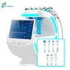 2024 Draagbare 7 in 1 Hydro Peel Microdermabrasie Hydra Facial Hydrafacial Diepe reiniging RF Face Lift Huidverstrakking Spa Beauty Machine thuisgebruik