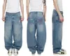 Джинсы Y2k с вышивкой, прямые широкие брюки, мужская уличная одежда в стиле хип-хоп, Harajuku, повседневные простые мешковатые женские джинсы 231225