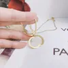 Designer Luxury Brand Letter Pendant Halsband 18K Guldsmycken Designer Gifts Charm Necklace Family Par Love Choker Classic Design Jewelry Wholesale J12097