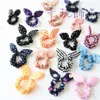 100pcs mixtes Envoyer des oreilles de lapin Art Wave Point Point Bow Hair Corde Small Adorn Article présente des bandes de cheveux192f