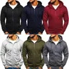 Mode Winter Hoodie Mantel für Männer Solid Color Jacket Basic Sweatshirt Outwear Sweat Sweat Hooded Warm Coats lässige männliche Jacken 231222