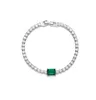 Aiyanishi 925 prata esterlina verde esmeralda tênis pulseira para mulheres casamento jóias finas pulseiras presente de natal7573747