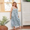 Casual Dresses Female Satin Nightgown Fat Lady Spaghetti Strap Night Dress