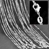 10pcs Lot 2mm Figaro Chain 925 Sterling Silver Jewelry Necklace Chains with Lobster Clasps Size 16 18 20 22 24 26 28 30 Inch275e