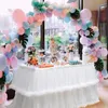 White Tulle Tutu Table Skirt Tablecloth Registration Rectangular Birthday Party Christmas Decoration Easy Install 231225