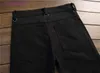 Designer New Spring Punk Jeans da uomo Patchwork Pantaloni in cotone a contrasto di colore Vita media Casual 5501
