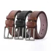 Combres mode et polyvalent PU Alloy Square Buckle Designer Classical Leisure For Men Jean Pantal