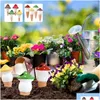 Sprutor 4sts självvattande svampspikar Portable Matic Terracotta Globe Liten Potted Plant Waterer Cute Garden Device 231122 Drop Dhxy0