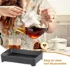 TEA TRAYS DIS DRANTHING BORTER CUP Köket Serving Tray Water Filter Food Thaw Lagring Holder Löstagbart dubbellager Drainer