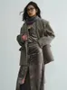 Eam solto ajuste camelo tamanho grande elegante casaco de lã lapela manga longa jaqueta feminina moda outono inverno 2024 1dh3190 231225